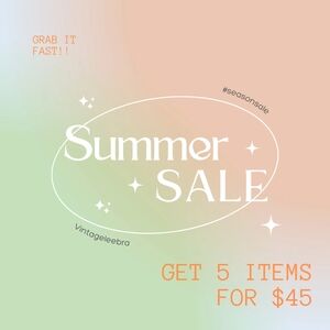 Summer Sale 5 for $45 Sale
